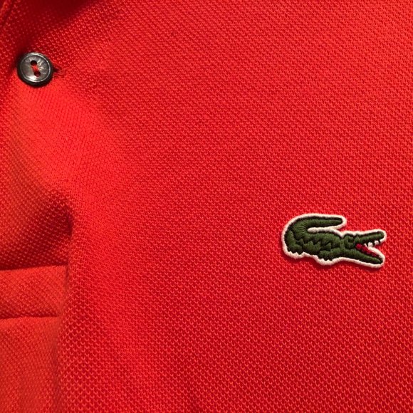 Lacoste Polo - Orange - Men's Size 3 (Small) - Picture 2 of 4